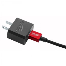 cable milwaukee 48591202 micro usb de 3 pies y cargador de pared de 2.1 a