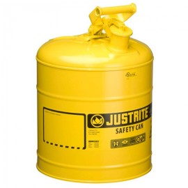 bidon de seguridad justrite tipo 1 de acero amarillo cap 19 l c/mango de oscilante