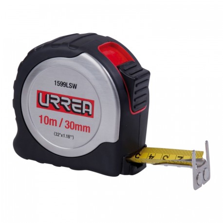 flexómetro urrea 1598lsw de acero inoxidable 8m x 30 mm