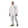 overol lakeland micromax blanco costura cosida c/elastico en capucha punos y tobillos t-m