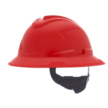 casco msa vgard c1 de polietileno de alta densidad rojo de ala