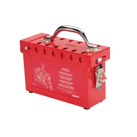 caja de bloqueo panduit pcandados de acero inoxidable rojo cap 13 candados